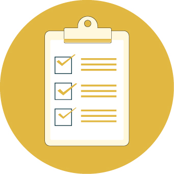 Icono de checklist para profesionalismo en Shopify